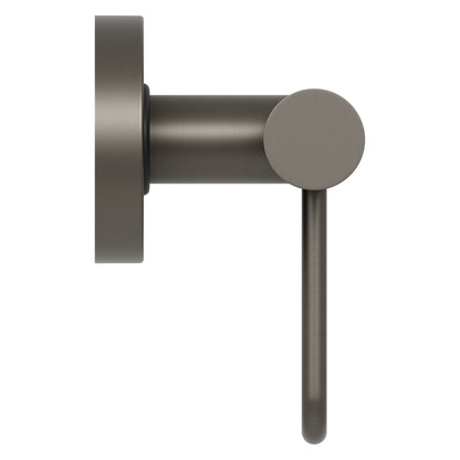 Evekare 12" Stainless Steel Concealed Mount Grab Bar With Integrated Toilet Roll Holder in Gunmetal