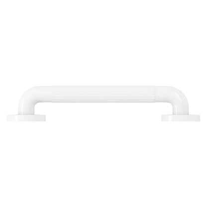 Evekare 12" White ABS Plastic Grab Bar With Ridged Center Surface