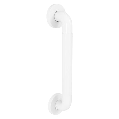 Evekare 12" White ABS Plastic Grab Bar With Ridged Center Surface