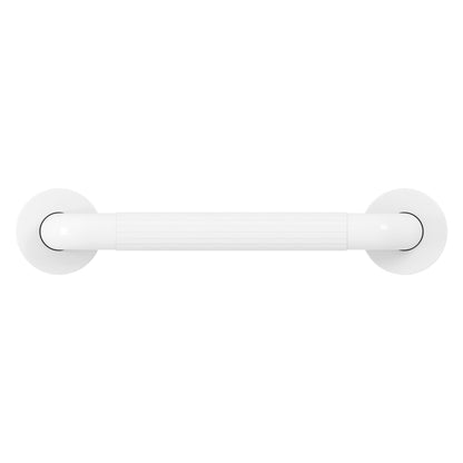 Evekare 12" White ABS Plastic Grab Bar With Ridged Center Surface