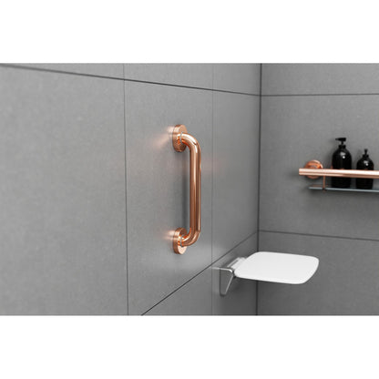 Evekare 12" x 1.25" Stainless Steel Concealed Mount Grab Bar in Rose Gold