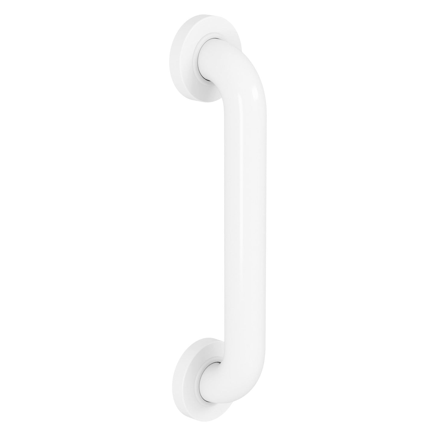 Evekare 12" x 1.5" Stainless Steel Concealed Mount Grab Bar in White