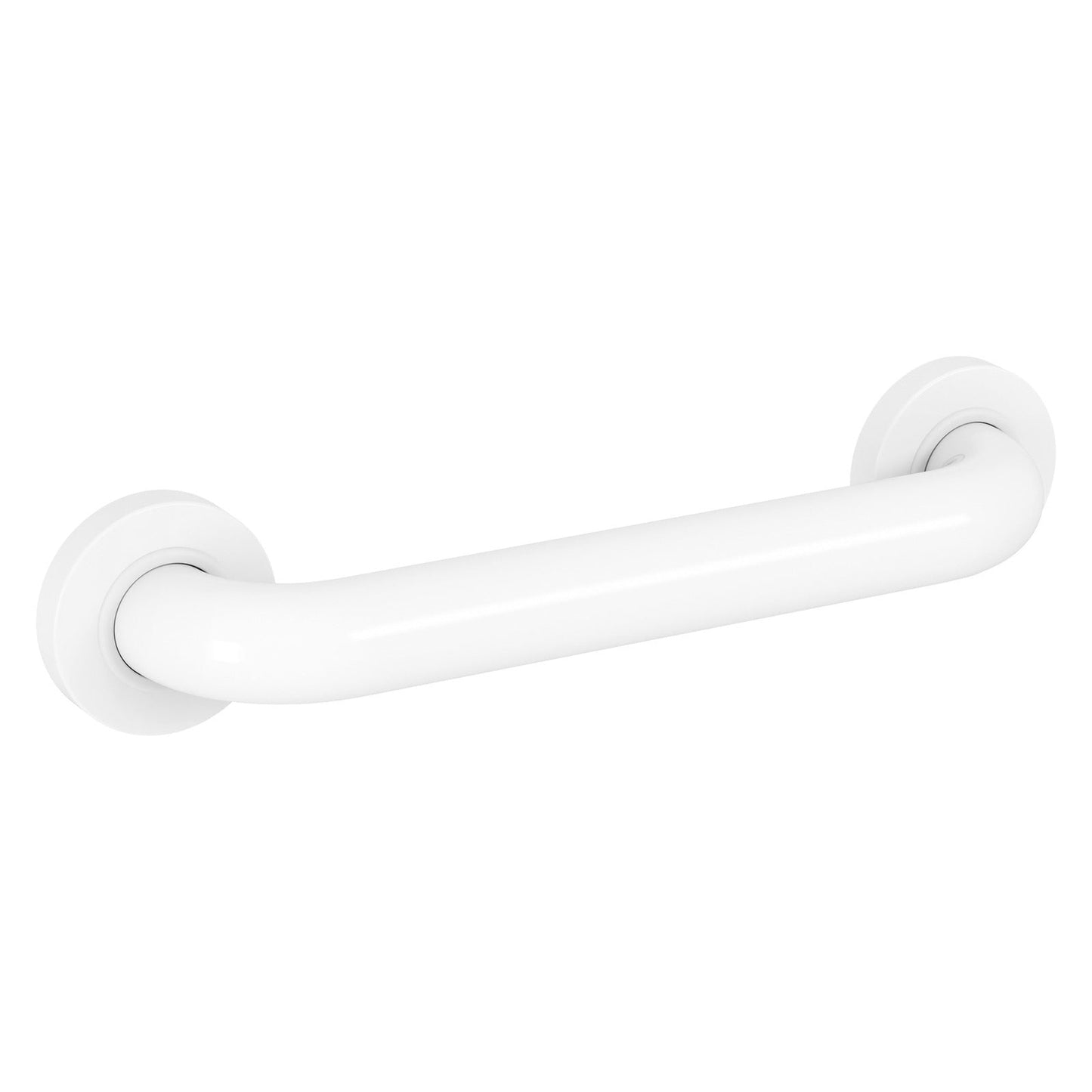 Evekare 12" x 1.5" Stainless Steel Concealed Mount Grab Bar in White