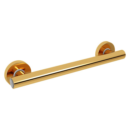 Evekare 16" x 1.25" Stainless Steel Concealed Mount Grab Bar With Integrated LED Night Light in Gold