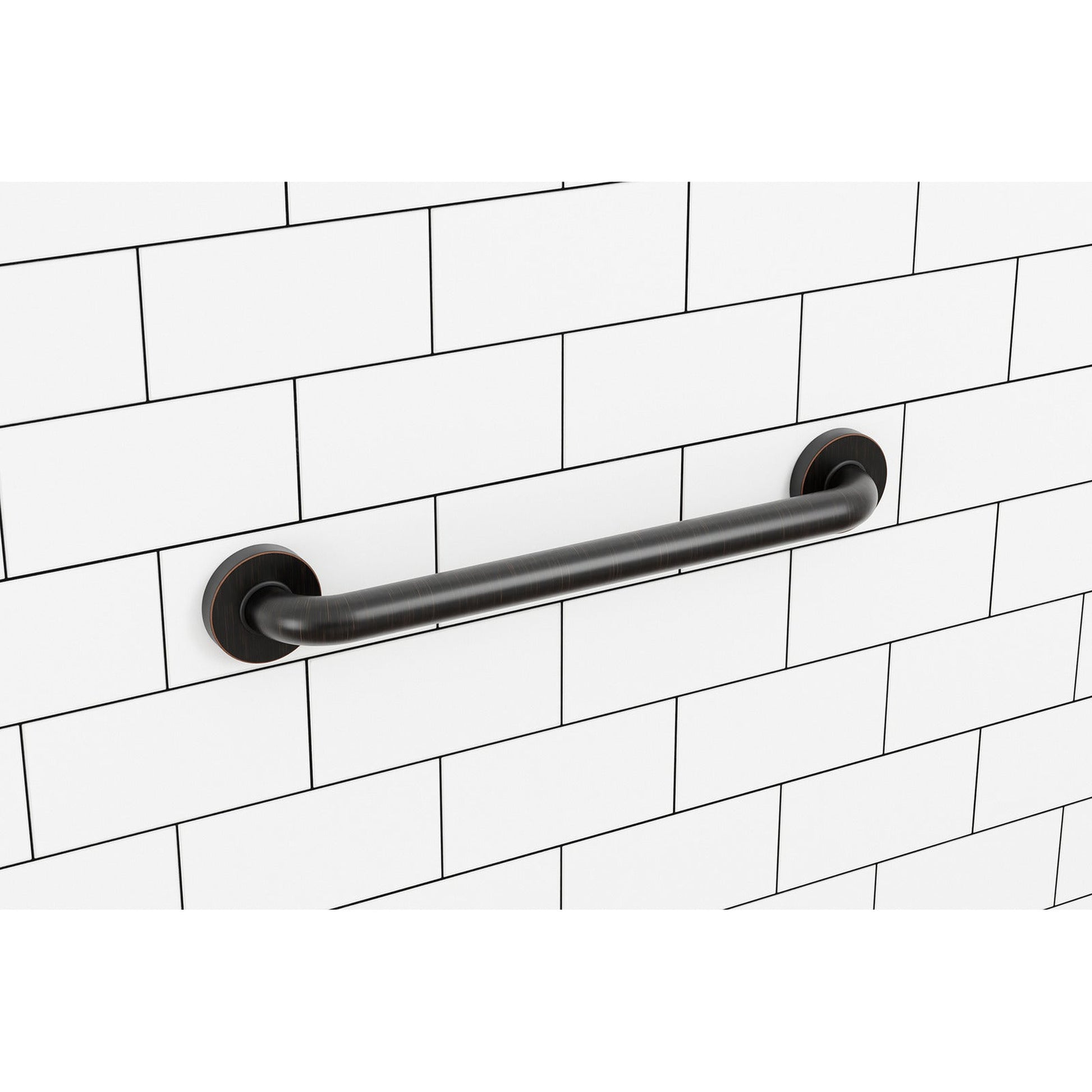 Evekare 18" x 1.25" Stainless Steel Concealed Mount Grab Bar in Oil Rubbed Bronze