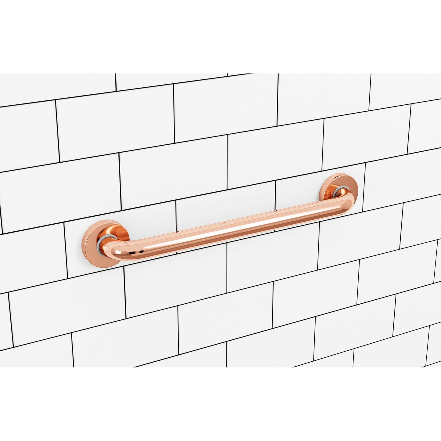 Evekare 18" x 1.25" Stainless Steel Concealed Mount Grab Bar in Rose Gold