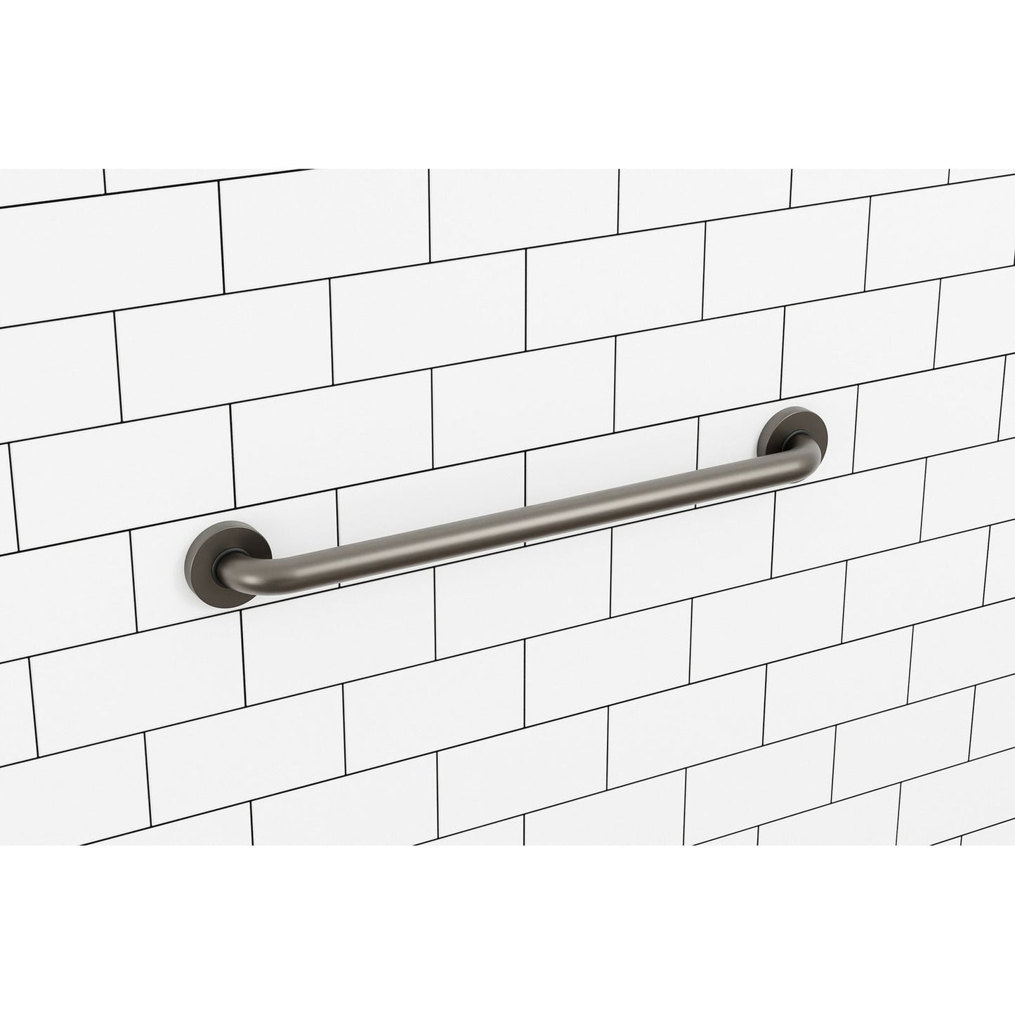 Evekare 24" x 1.25" Stainless Steel Concealed Mount Grab Bar in Gunmetal