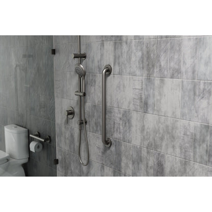 Evekare 24" x 1.25" Stainless Steel Concealed Mount Grab Bar in Gunmetal