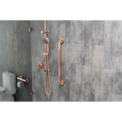 Evekare 24" x 1.25" Stainless Steel Concealed Mount Grab Bar in Rose Gold