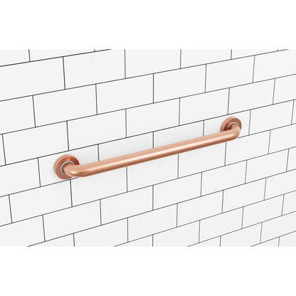 Evekare 24" x 1.5" Stainless Steel Concealed Mount Grab Bar in Brushed Rose Gold