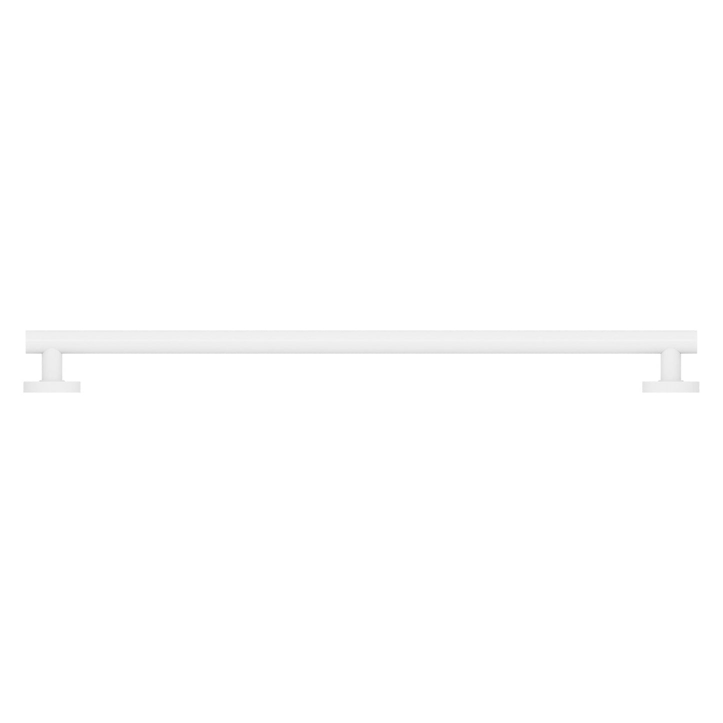 Evekare 36" x 1.25" Stainless Steel Concealed Mount Grab Bar With Integrated Towel Holder in White
