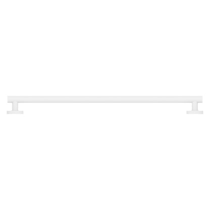 Evekare 36" x 1.25" Stainless Steel Concealed Mount Grab Bar With Integrated Towel Holder in White