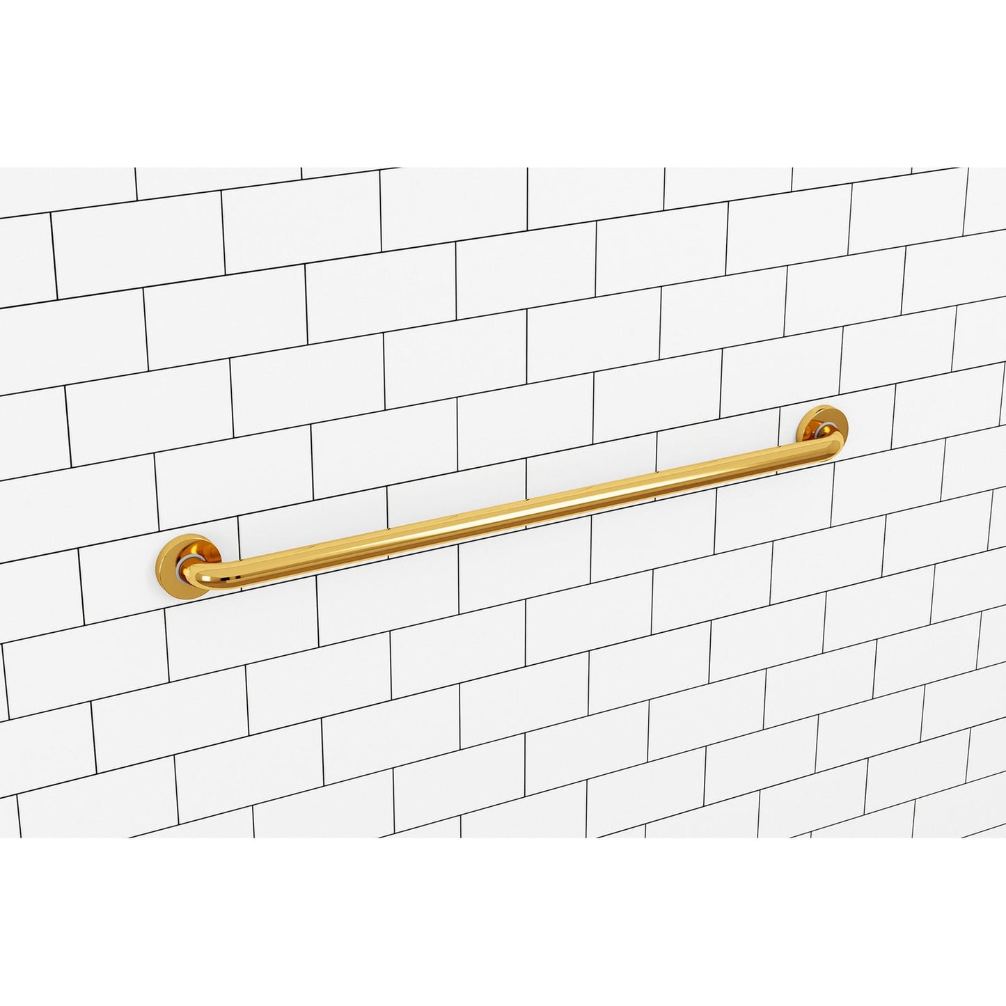 Evekare 36" x 1.25" Stainless Steel Concealed Mount Grab Bar in Gold