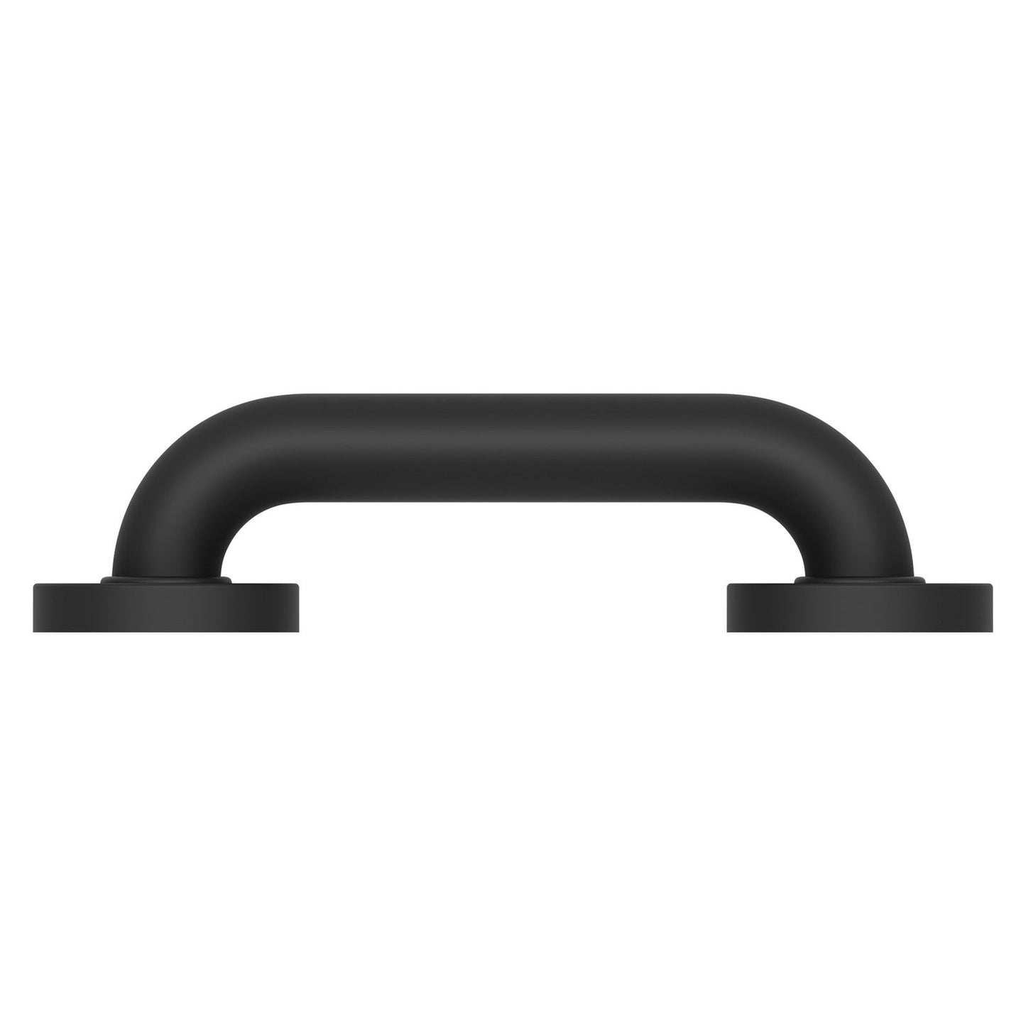 Evekare 8" x 1.25" Stainless Steel Concealed Mount Grab Bar With Comfort Grip Coating in Matte Black