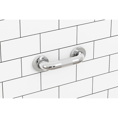 Evekare 8" x 1.5" Knurled Stainless Steel Concealed Mount Grab Bar