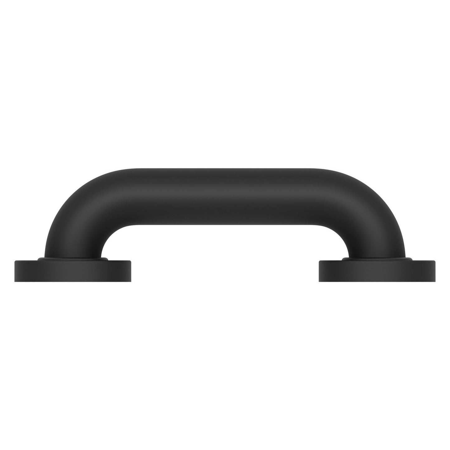 Evekare 8" x 1.5" Stainless Steel Concealed Mount Grab Bar With Comfort Grip Coating in Matte Black