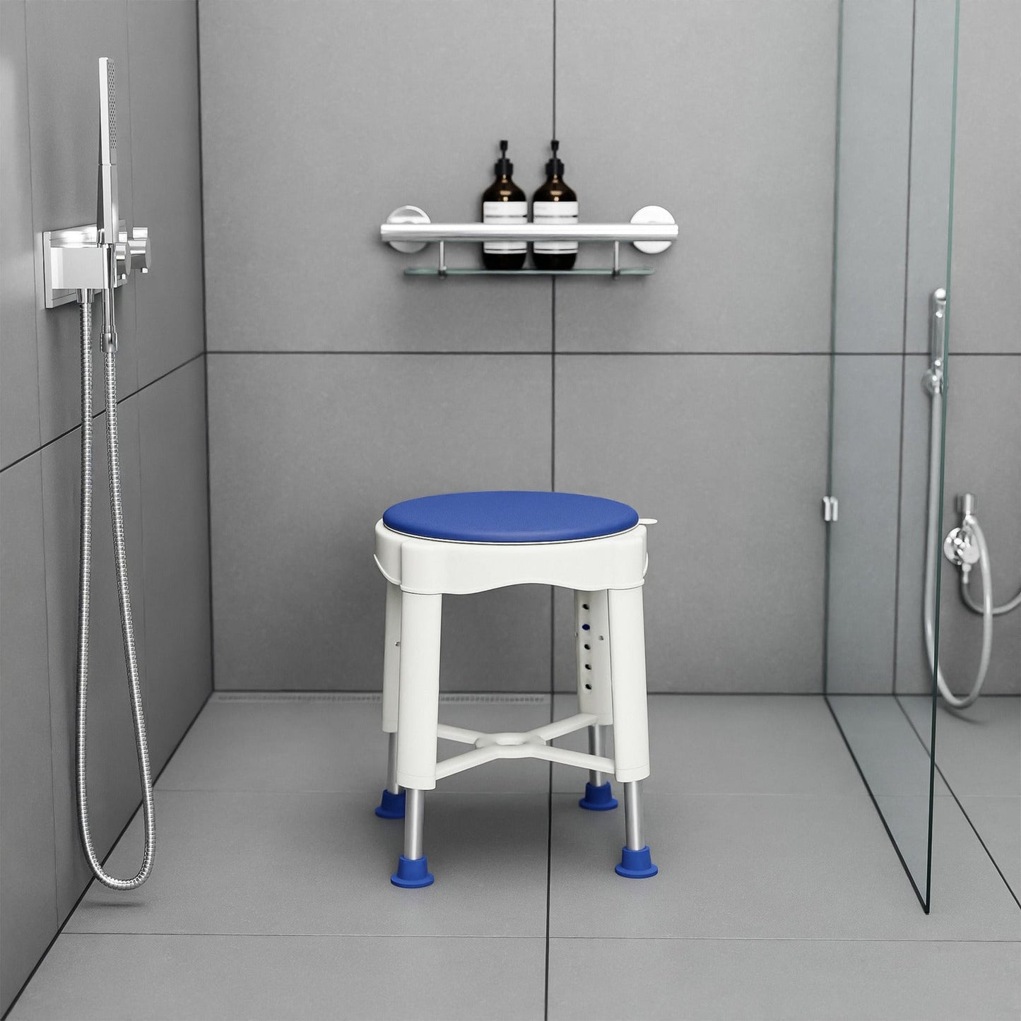 Evekare Rotating Bath Stool With Tray