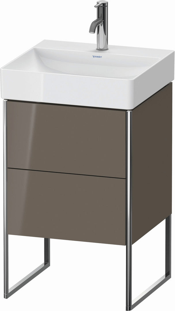 Duravit XSquare 19" Flannel Gray Two Drawer Floorstanding Vanity Unit (XS443908989)