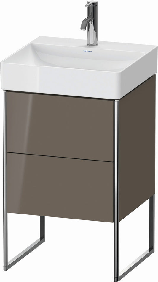 Duravit XSquare 19" Flannel Gray Two Drawer Floorstanding Vanity Unit (XS443908989)