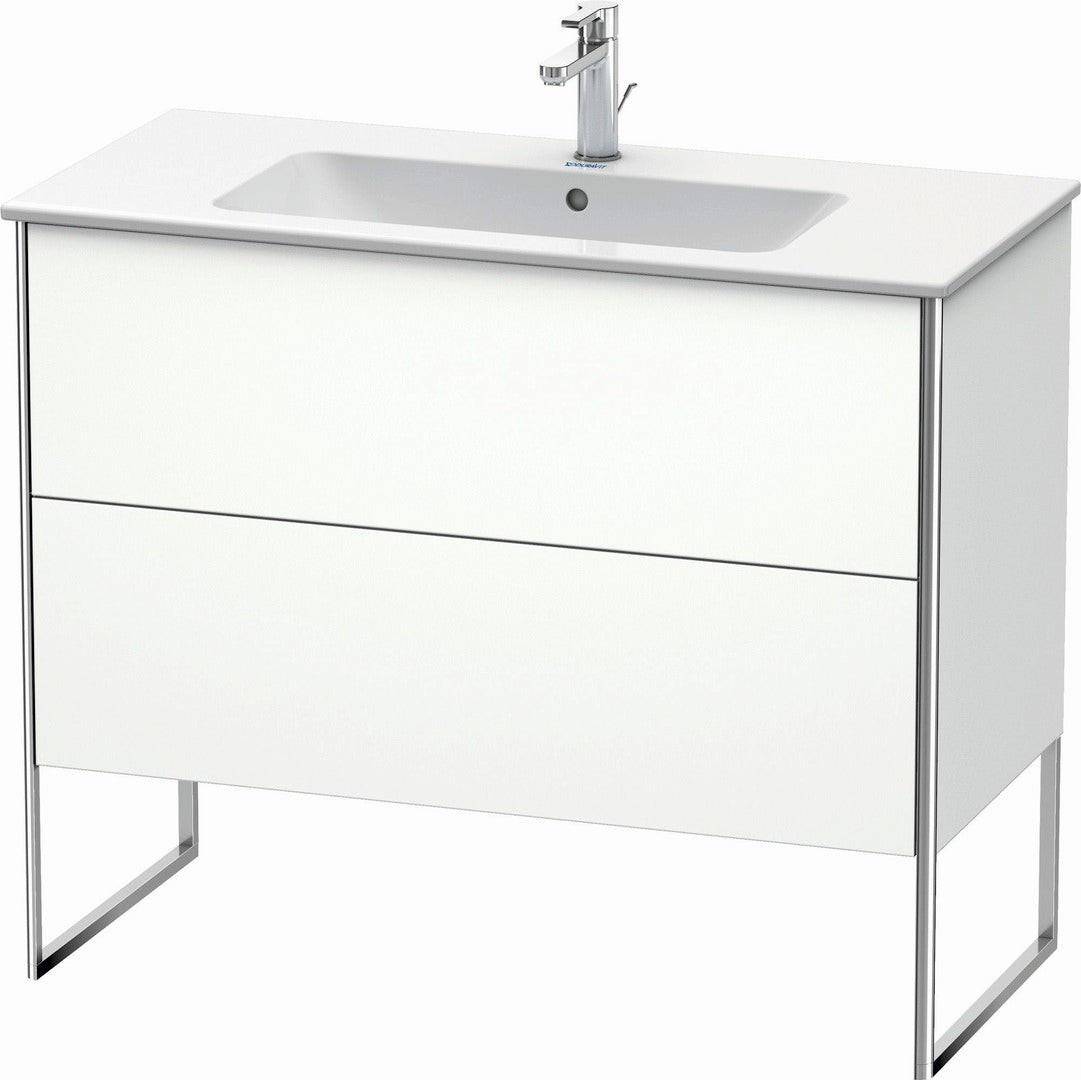 Duravit XSquare 40" White Matt Two Drawer Floorstanding Vanity Unit (XS444701818)