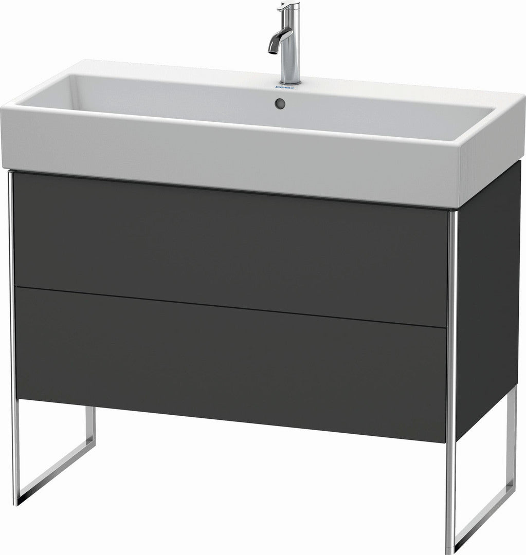 Duravit XSquare 39" Graphite Two Drawer Floorstanding Vanity Unit (XS447604949)