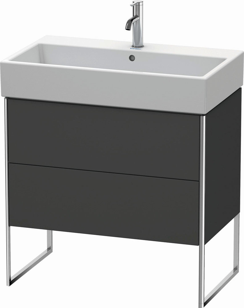Duravit XSquare 31" Graphite Two Drawer Floorstanding Vanity Unit (XS447504949)