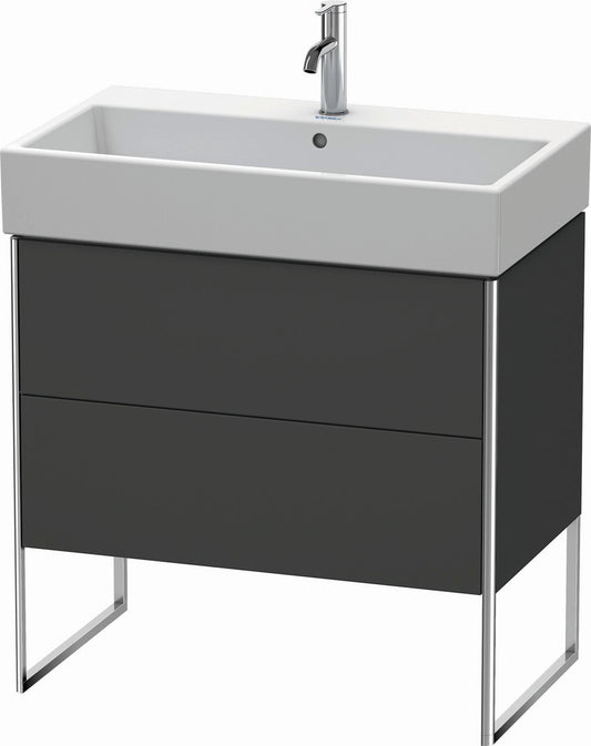 Duravit XSquare 31" Graphite Two Drawer Floorstanding Vanity Unit (XS447504949)