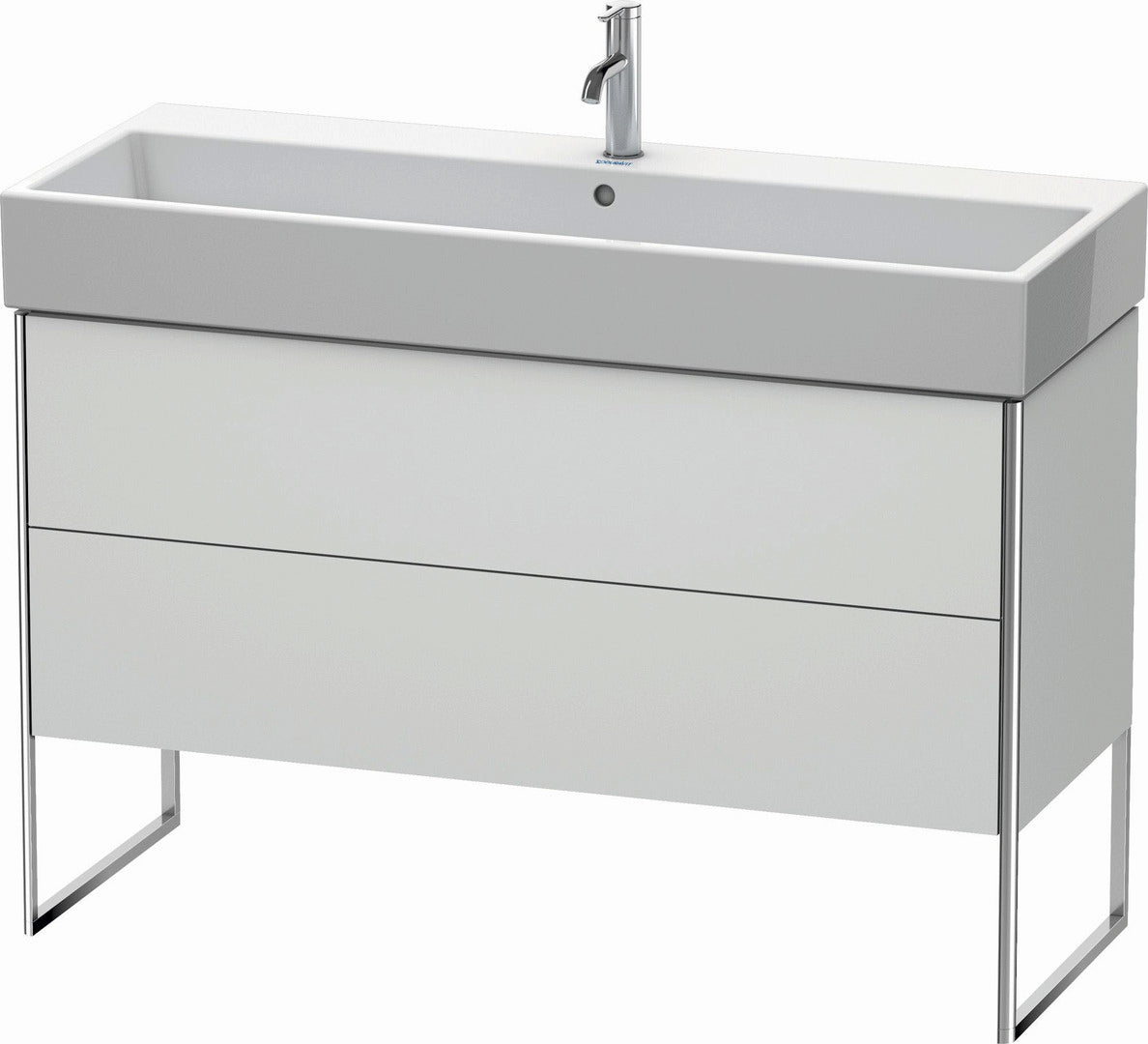 Duravit XSquare 47" White Satin Matt Two Drawer Floorstanding Vanity Unit (XS447703636)