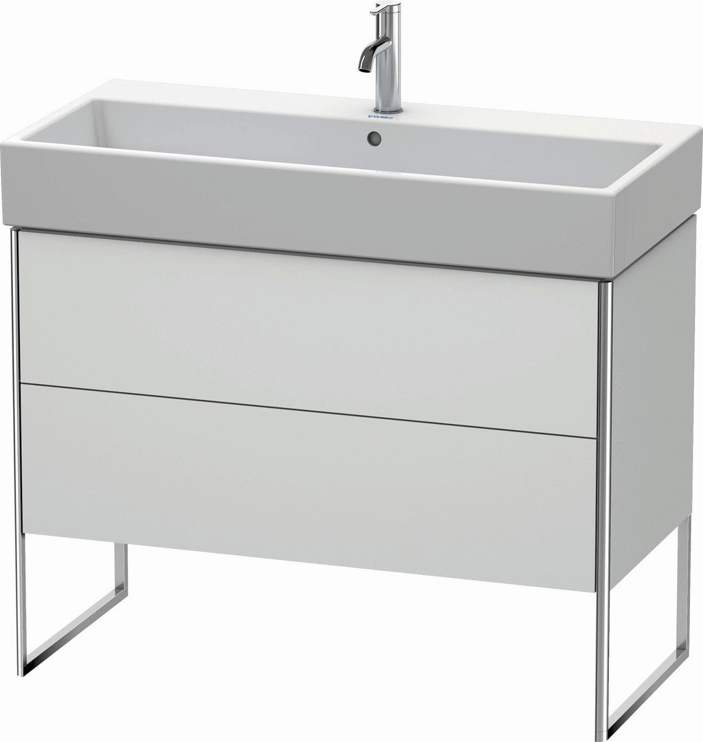 Duravit XSquare 39" White Satin Matt Two Drawer Floorstanding Vanity Unit (XS447603636)