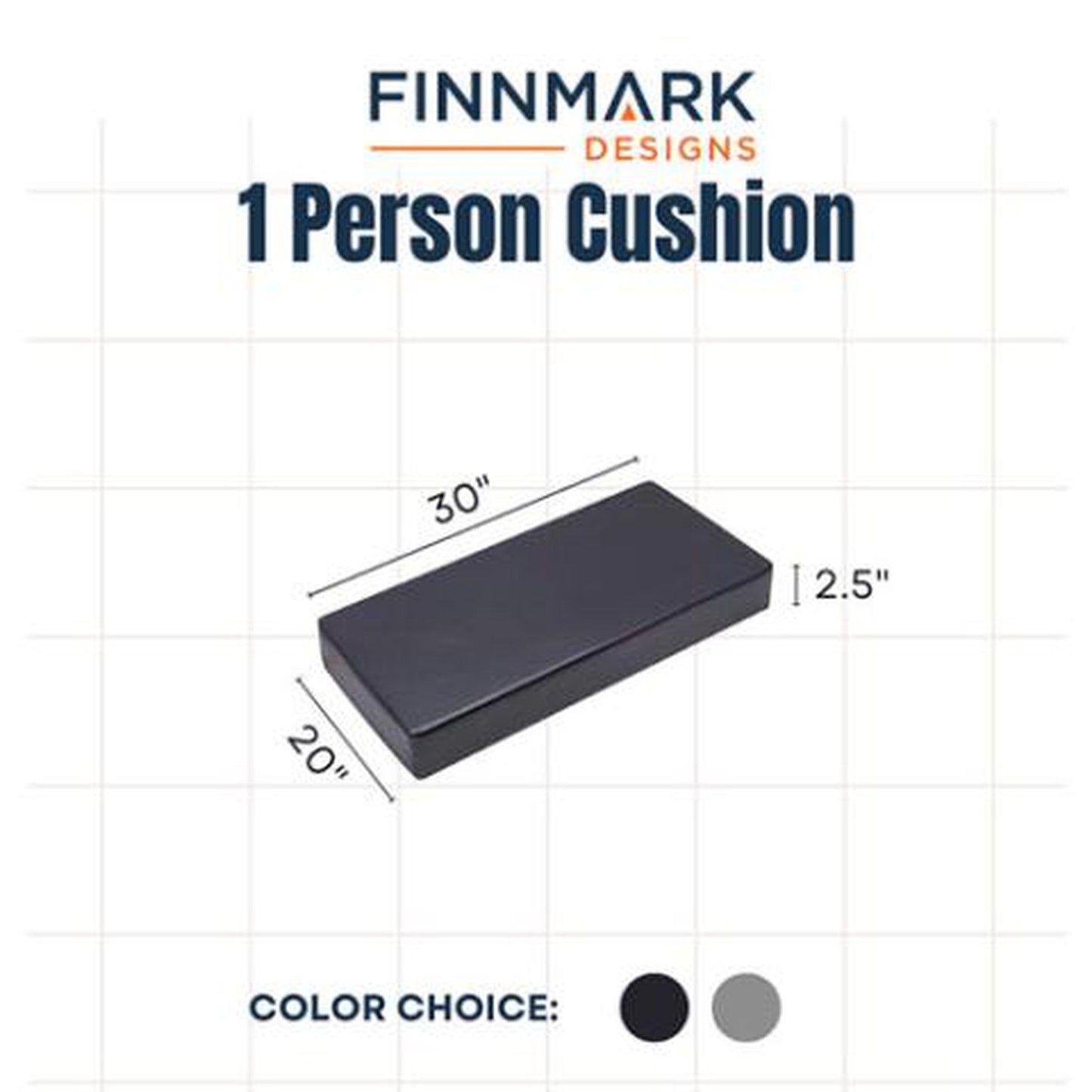 Finnmark Designs 1-Person Vinyl Sauna Cushion for FD-1 Infrared Sauna