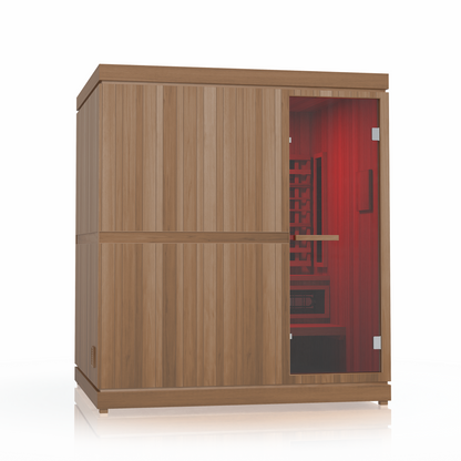 Finnmark Designs FD-5 Trinity XL 72" 4-Person Home Infrared & Steam Sauna Combo With Infrared & Traditional Heater