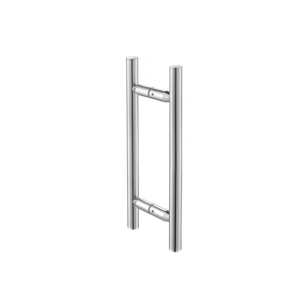 Flusso Faucets 8" Back-To-Back Shower Door Pull Handle in Chrome Finish