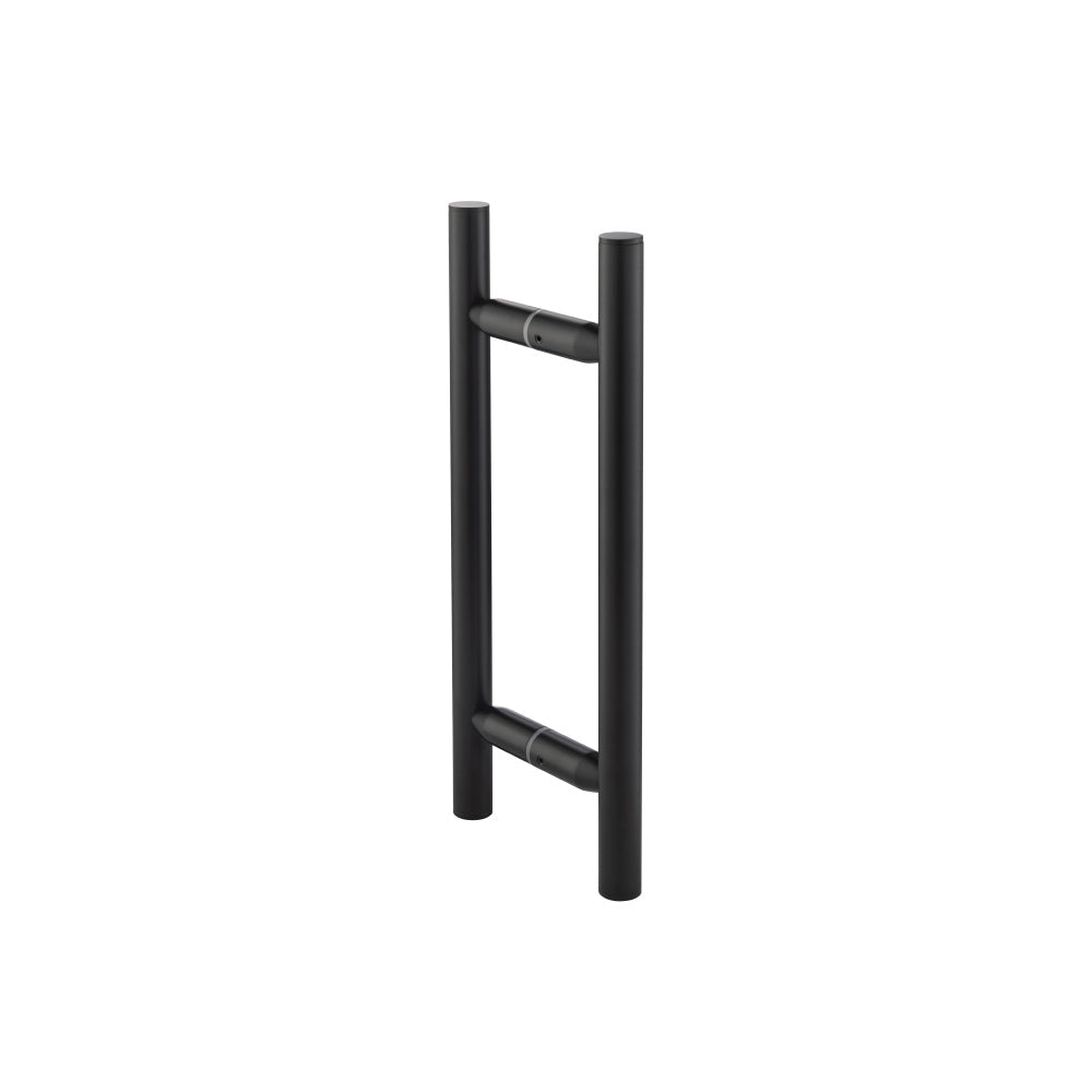 Flusso Faucets 8" Back-To-Back Shower Door Pull Handle in Matte Black Finish