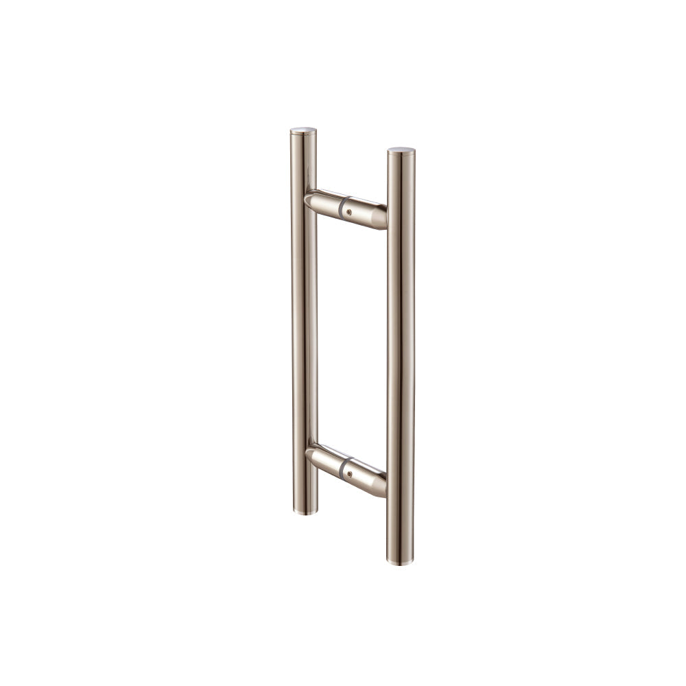Flusso Faucets 8" Back-To-Back Shower Door Pull Handle in Polished Nickel Finish