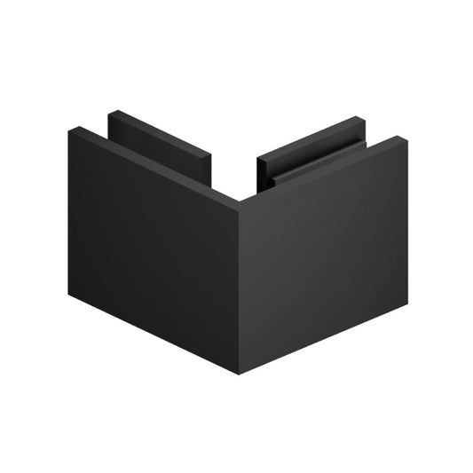 Flusso Faucets 90 Degrees Glass to Glass Fixed Clamp in Matte Black Finish