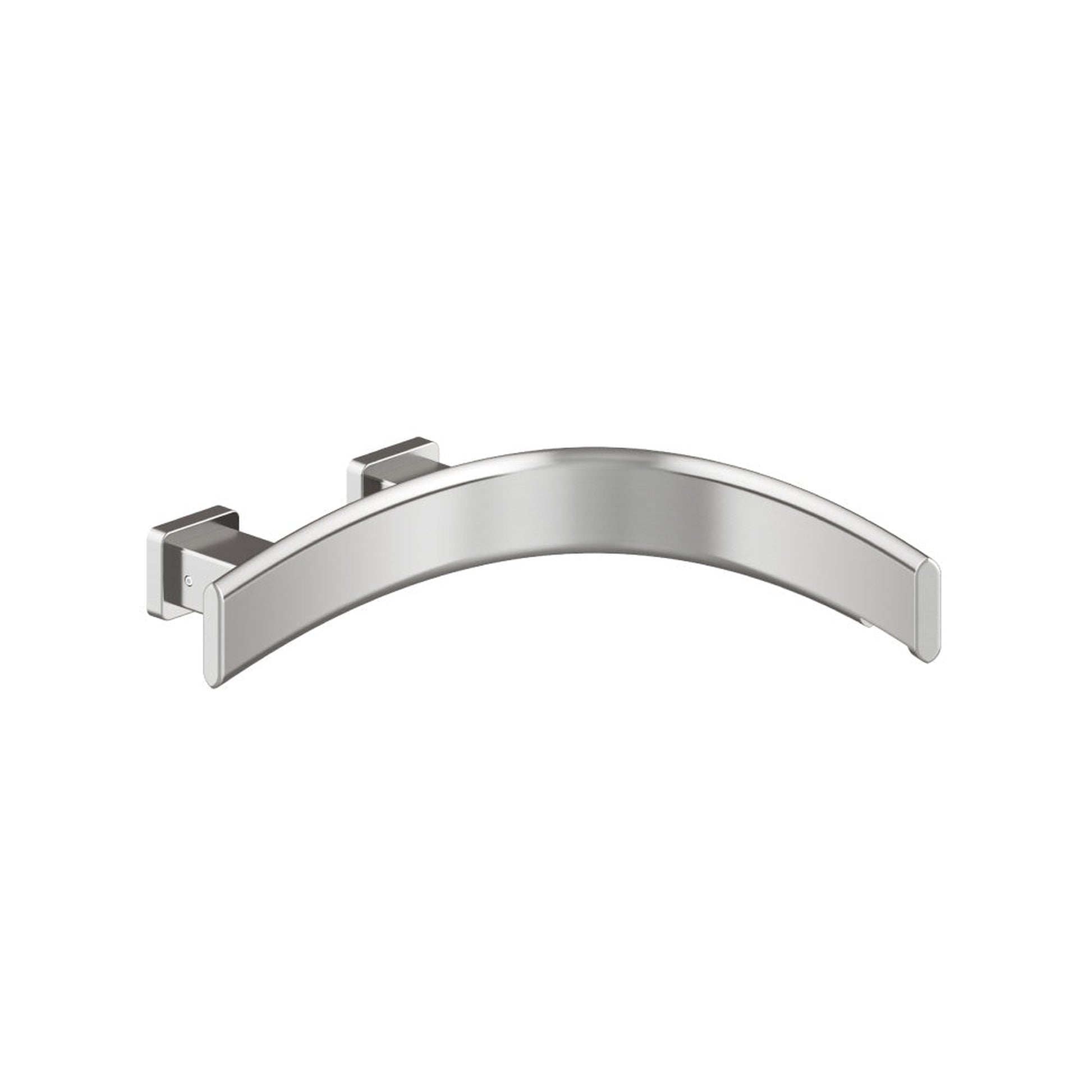 Flusso Faucets Curve Wall Mount Tub Spout, Right Facing Curvature in Brushed Nickel