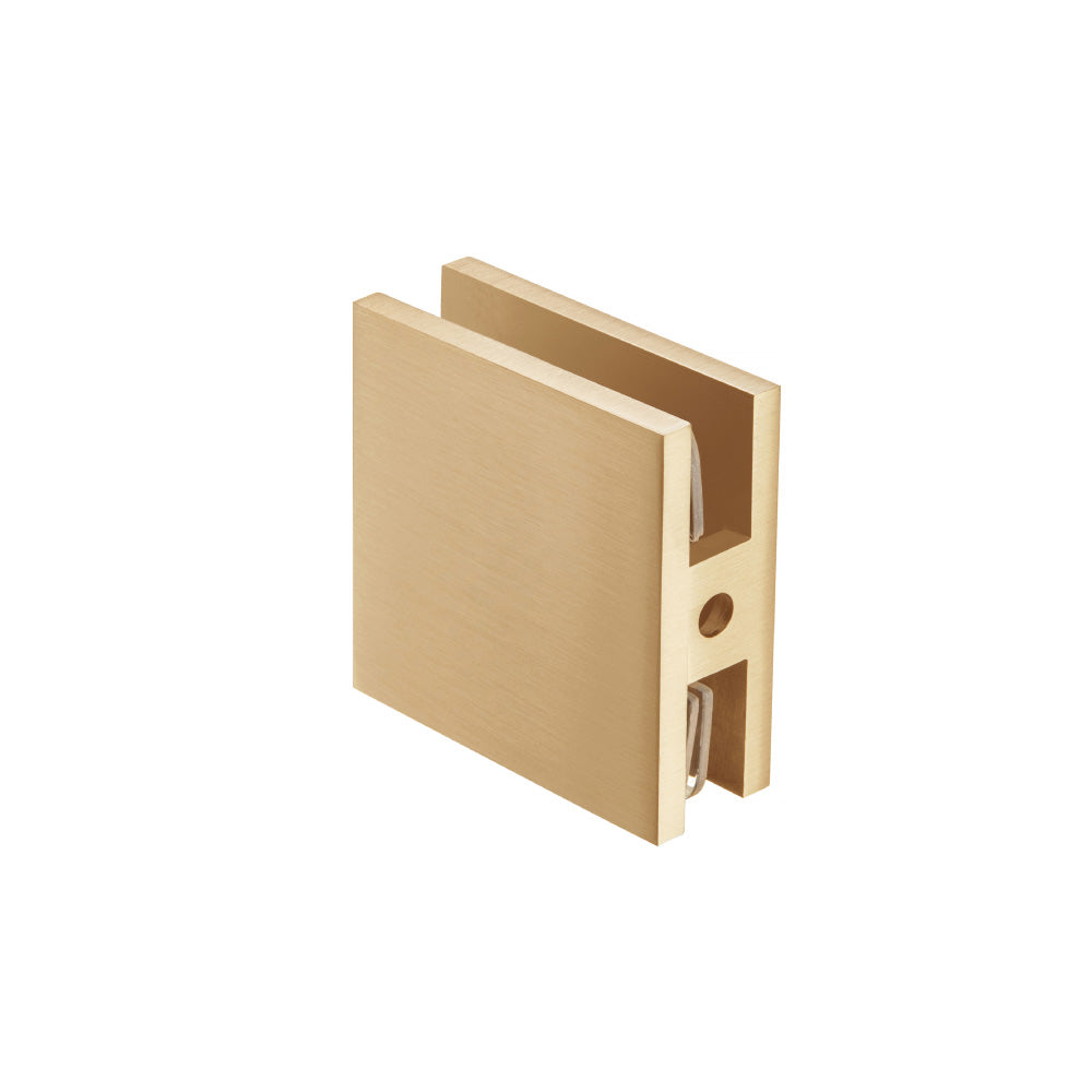 Flusso Faucets Hole In Glass Center Mount Glass Clamp in Brushed Bronze Finish