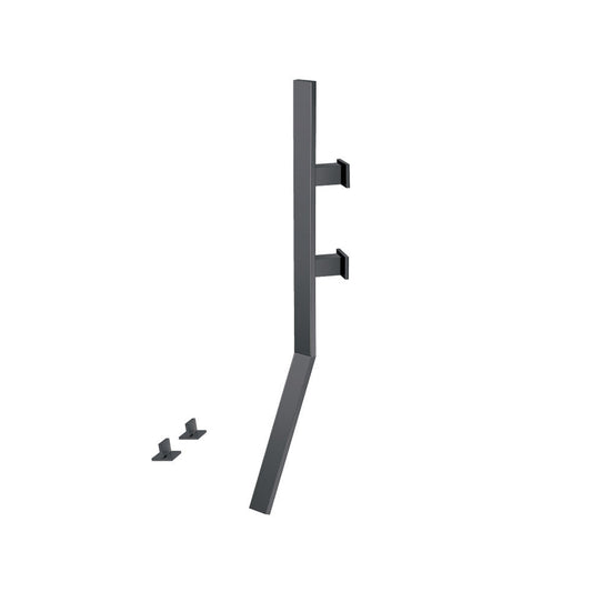 Flusso Faucets Infinity Wall Mount Faucet With Deck Handles in Dark Grey