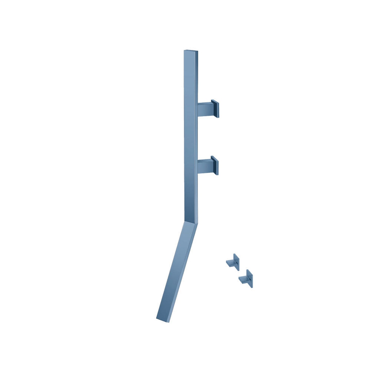 Flusso Faucets Infinity Wall Mount Faucet With Handles in Blue Platinum