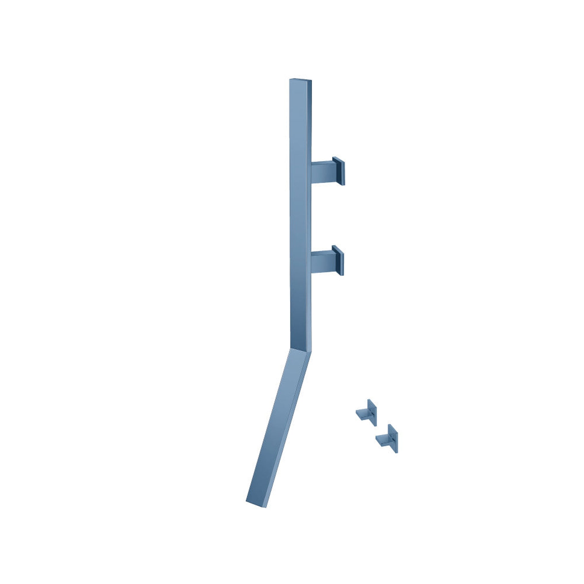 Flusso Faucets Infinity Wall Mount Faucet With Handles in Blue Platinum