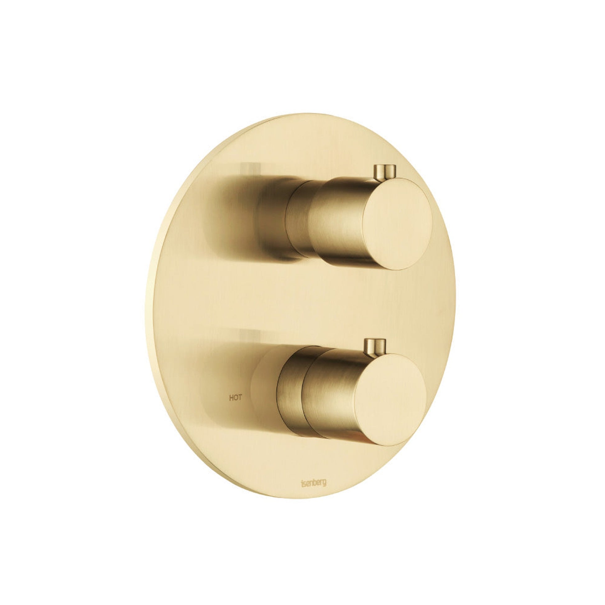 Flusso Faucets Serie 100 3/4" Satin Brass PVD, 1-Output Thermostatic Shower Valve & Trim