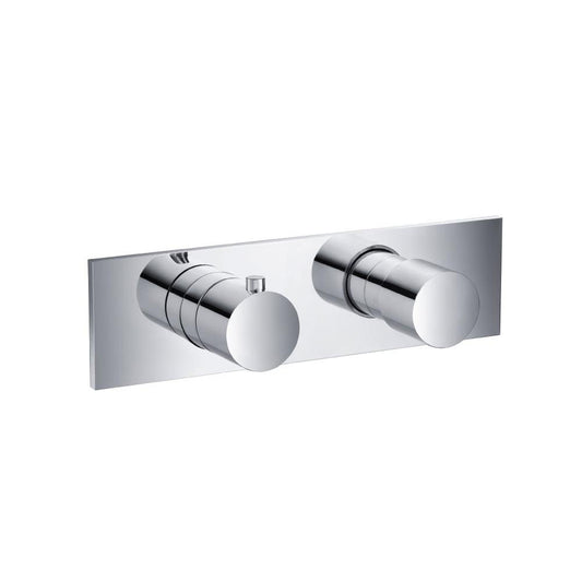 Flusso Faucets Serie 100 3/4" Single Output Horizontal Thermostatic Shower Valve and Trim in Chrome (100.2693CP)