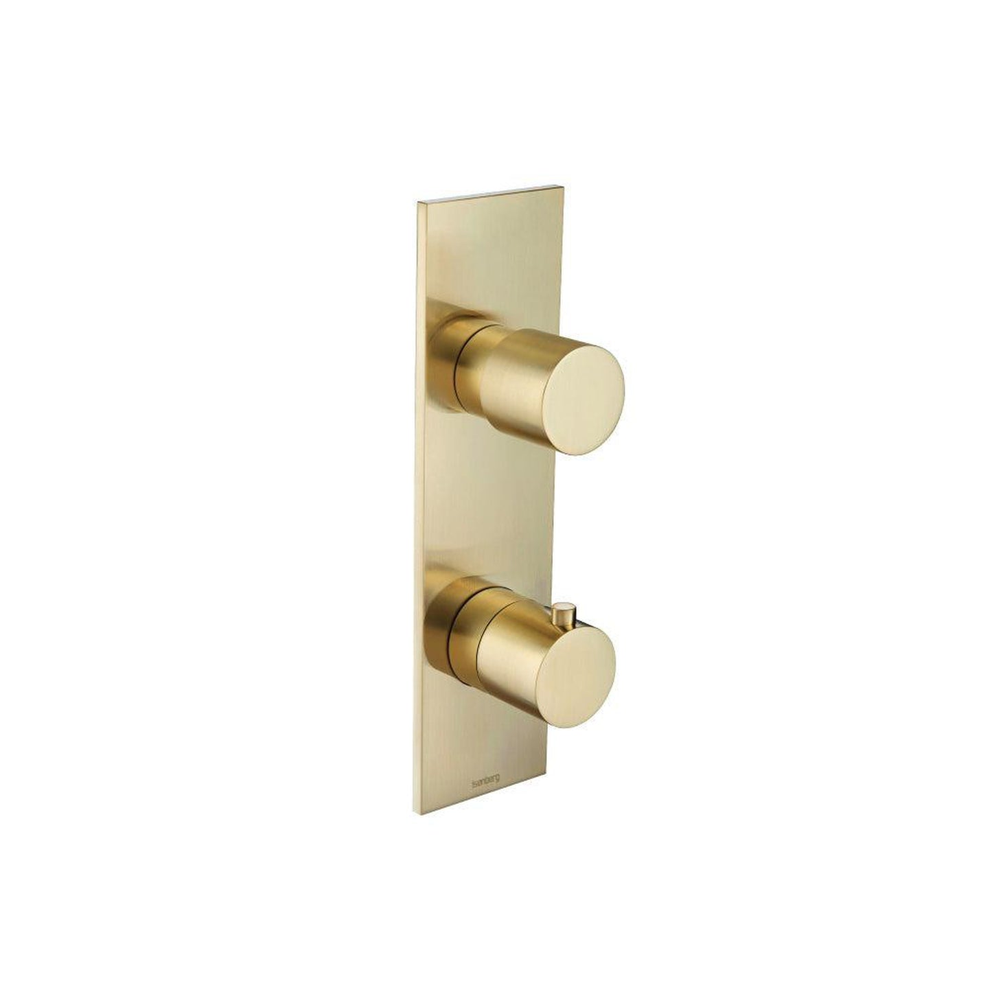 Flusso Faucets Serie 100 3/4" Three Output Thermostatic Shower Valve and Trim in Satin Brass