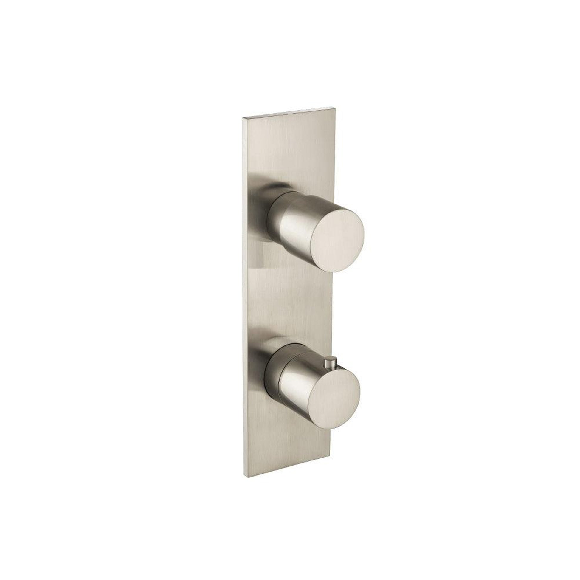 Flusso Faucets Serie 100 3/4" Two Output Thermostatic Shower Valve and Trim in Brushed Nickel