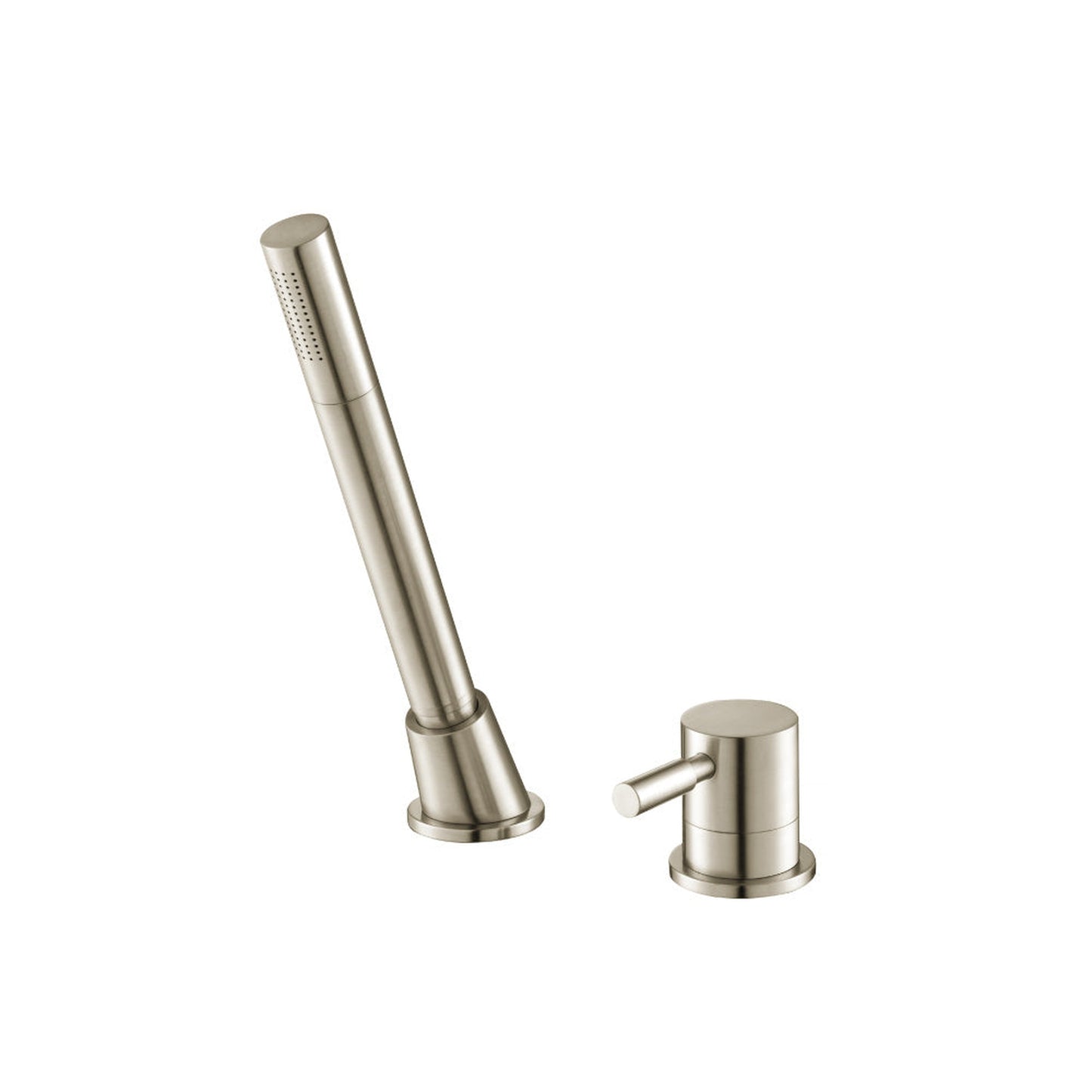 Flusso Faucets Serie 100 Deck Diverter With Holder and Hose in Brushed Nickel