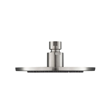 Flusso Faucets Serie 100 Single Output Brushed Nickel PVD Wall-Mounted Shower Set With 6" Solid Brass Rainhead Shower Head, Single Handle Shower Trim and 1-Output Single Control Pressure Balance Valve