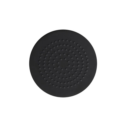 Flusso Faucets Serie 100 Single Output Matte Black Wall-Mounted Shower Set With 6" Solid Brass Rainhead Shower Head, Single Handle Shower Trim and 1-Output Single Control Pressure Balance Valve