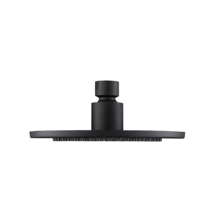 Flusso Faucets Serie 100 Single Output Matte Black Wall-Mounted Shower Set With 6" Solid Brass Rainhead Shower Head, Single Handle Shower Trim and 1-Output Single Control Pressure Balance Valve