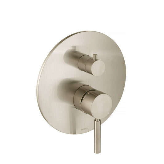 Flusso Faucets Serie 100 Two Output Tub / Shower Trim With Pressure Balance Valve in Brushed Nickel (UF.2102BN)