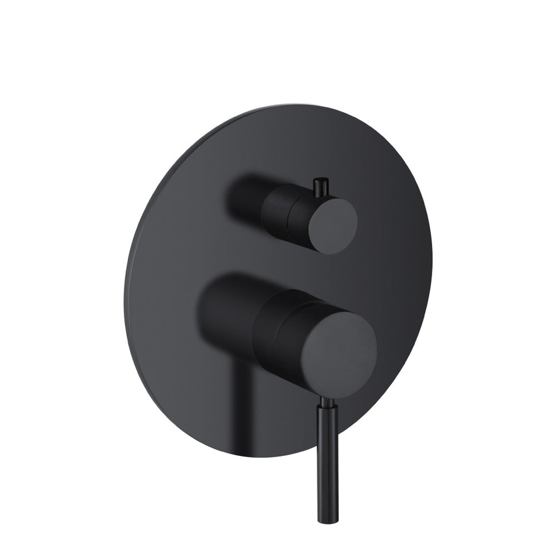 Flusso Faucets Serie 100 Two Output Tub / Shower Trim With Pressure Balance Valve in Matte Black (UF.2102MB)
